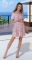 Нежное платье с открытыми плечиками № 3156, розовое